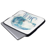 Vintager Pinselstil Laptopschutzhülle (Vorne Knopf)