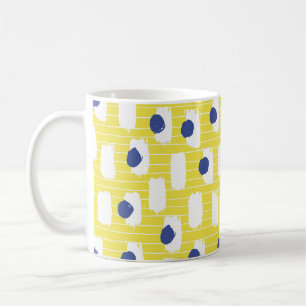 Vintager Pinselstrich Nahtlose Illustration Kaffeetasse