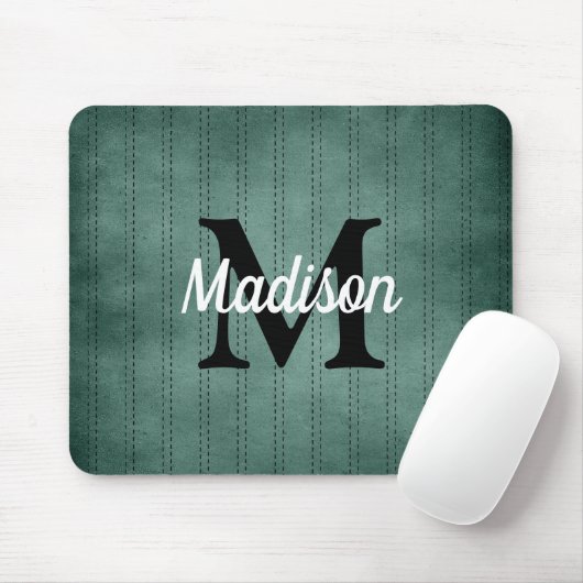 Vintager Pinstrichband-Retro-Monogramm Mousepad (Mit Mouse)
