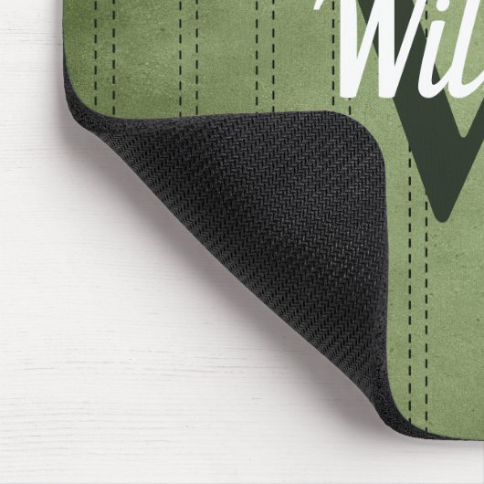 Vintager Pinstrichstoff Retro Monogramm Mousepad (Ecke)