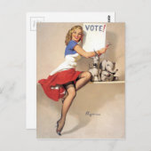 Vintager Pinup, Abstimmung Postkarte (Vorne/Hinten)
