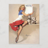 Vintager Pinup, Abstimmung Postkarte (Vorderseite)