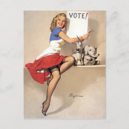 Vintager Pinup, Abstimmung Postkarte