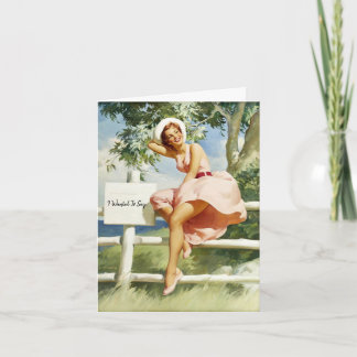Vintager Pinup, Geburtstag Karte