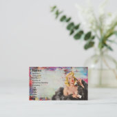 Vintager Pinup Grunge Visitenkarte (Stehend Vorderseite)