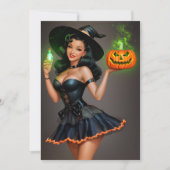 Vintager Pinup Halloween Einladung (Vorderseite)
