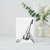 Vintager Pinup  Pinup Strumpf Visitenkarte (Stehend Vorderseite)