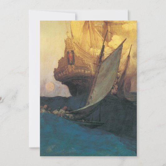 Vintager Pirat, Angriff auf eine Galerie von Howar (Vorderseite)