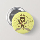 Vintager Piraten-Knopf Button (Vorne & Hinten)