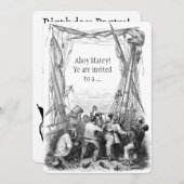 Vintager Piratenbuccaneer Geburtstagsparty Einladu Einladung (Vorne/Hinten)