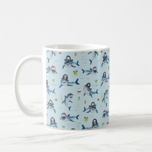 Vintager Piratenhai Kaffeetasse (Links)