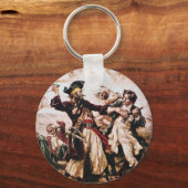 Vintager Piratenkapitän Blackbeard Schlüsselanhänger (Vorderseite)