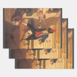 Vintager Piratenkapitän, Schwertkampf von NC Wyeth Geschenkpapier Set