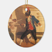 Vintager Piratenkapitän, Schwertkampf von NC Wyeth Keramikornament (Links)