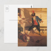 Vintager Piratenkapitän, Schwertkampf von NC Wyeth Postkarte (Vorne/Hinten)