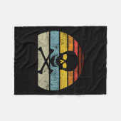 Vintager Piratenschädel-Kreuzbones-Flag Retro-Stil Fleecedecke (Vorderseite (Horizontal))