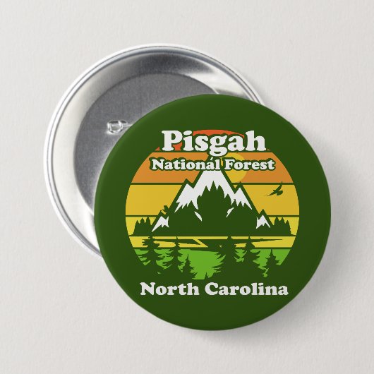 Vintager Pisgah-Nationalwald North Carolina Button (Vorne & Hinten)