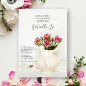 Vintager Pitcher und Rosenspülung Einladung