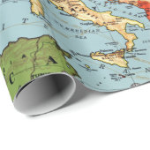 Vintager Plan für Europa Geschenkpapier (Rolleneckpunkt)