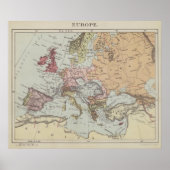Vintager Plan für Europa Poster (Vorne)
