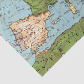 Vintager Plan für Europa Seidenpapier (Detail)