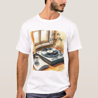 Vintager Plattenspieler Gemütliche Musikszene T-Shirt