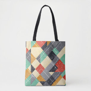 Vintager Platz: Grunge Nahtloses Muster Tasche