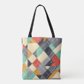 Vintager Platz: Grunge Nahtloses Muster Tasche (Rückseite)