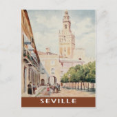 Vintager Platz in Sevilla, Spanien Postkarte (Vorderseite)