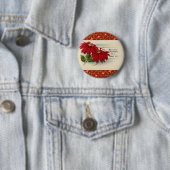 Vintager Poinsettia-Gruß Button (Beispiel)