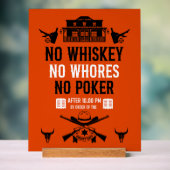 Vintager Poker Acrylschild (Neutral)