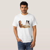 Vintager Poker, der Katzen spielt T-Shirt (Vorne ganz)
