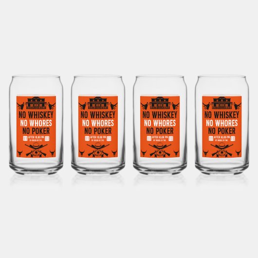 Vintager Poker Dosenglas (Vorderseite)