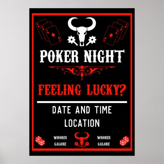 Vintager Poker Night Poster (Vorne)
