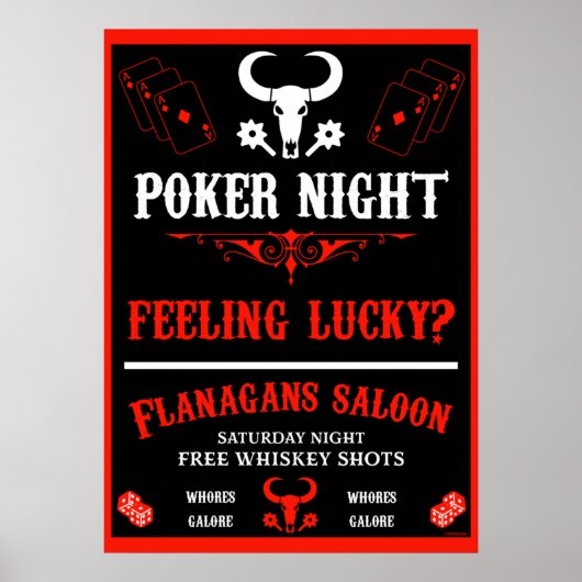 Vintager Poker Night Poster (Vorne)
