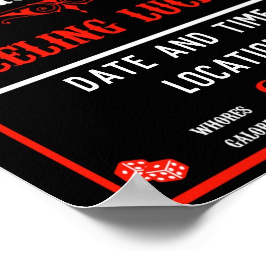 Vintager Poker Night Poster (Ecke)