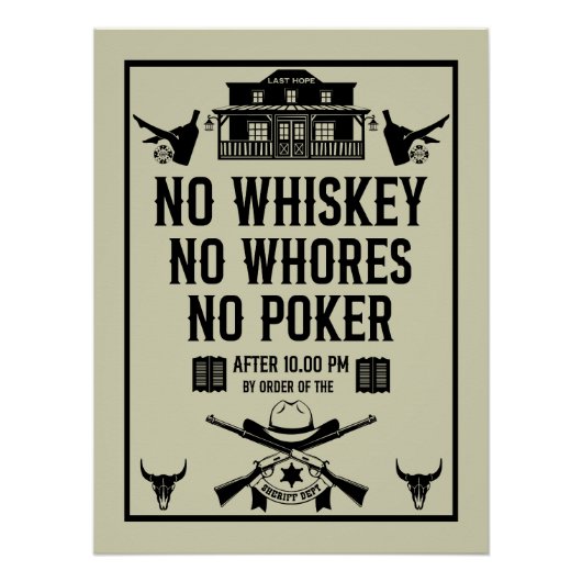 Vintager Poker Poster (Vorderseite)