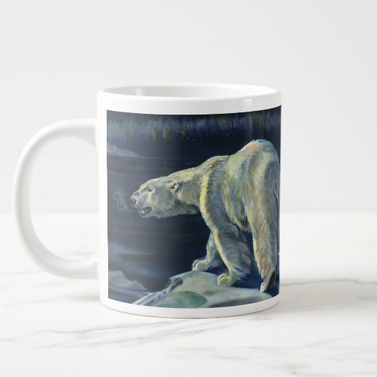 Vintager Polarbär, lebende Tiere der Arktis Jumbo-Tasse (Links)