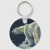 Vintager Polarbär, lebende Tiere der Arktis Schlüsselanhänger (Vorderseite)