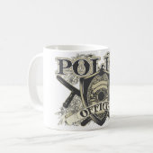 Vintager Polizei-Offizier Kaffeetasse (Vorderseite Links)