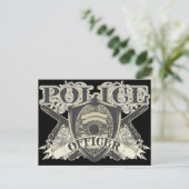 Vintager Polizeibeamter Postkarte (Stehend Vorderseite)