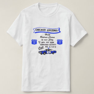 Vintager Polizeieinsatz in Chicago - Anschlag T-Shirt