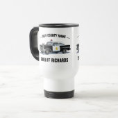 Vintager Polizeiwagen Individuelle Name Reisebecher (Vorderseite Links)