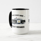 Vintager Polizeiwagen Individuelle Name Tasse (Vorderseite Links)