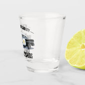 Vintager Polizeiwagen Monogramm Name Landkreis Schnapsglas (Rechts)