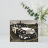 Vintager Polizeiwagen Postkarte (Stehend Vorderseite)