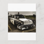 Vintager Polizeiwagen Postkarte (Vorderseite)