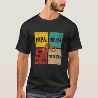 Vintager Polizist der Papa T-Shirt