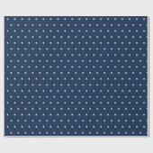 Vintager Polka-Dot der Marine für Urlaubsgeschenke Geschenkpapier (Flach)