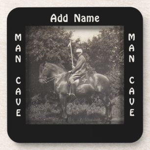 Vintager Polo Horse Foto Man Cave Untersetzer